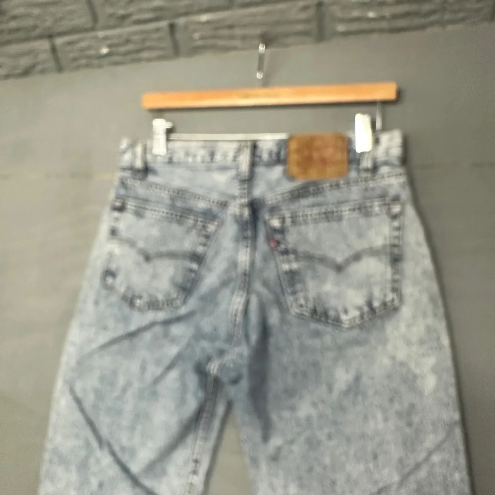 Vintage Levis 501 Acid Wash Jeans Mens 33x32 Made in USA Blue Straight Leg Denim